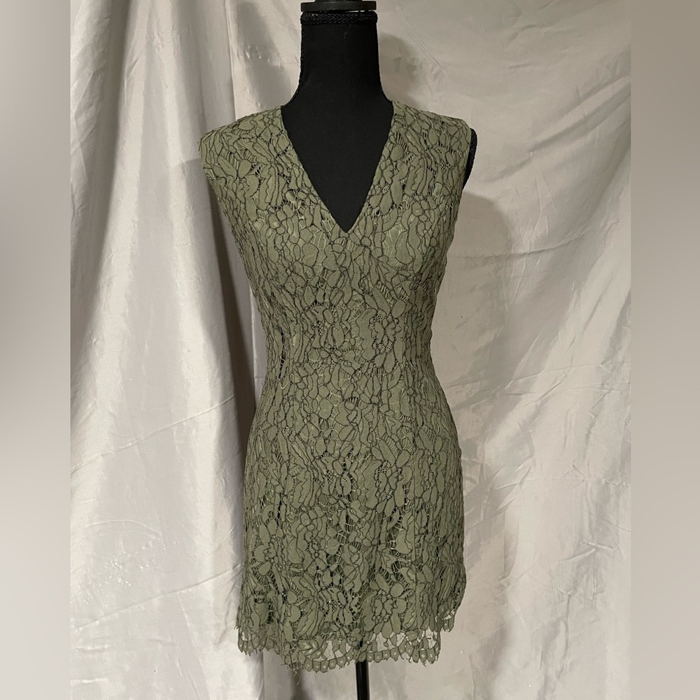 KEEPSAKE the Label Olive Lace Mini Dress
